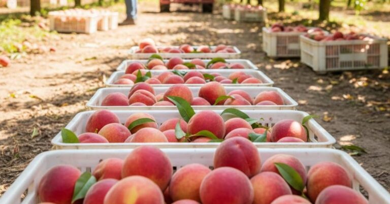 Crowds at Parker County Peach Festival 2026 in downtown Weatherford
